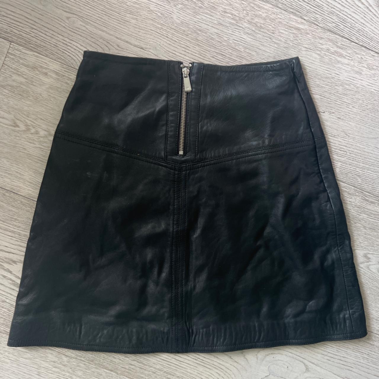 Buttery soft black Leather skirt from Whistles. Only... - Depop