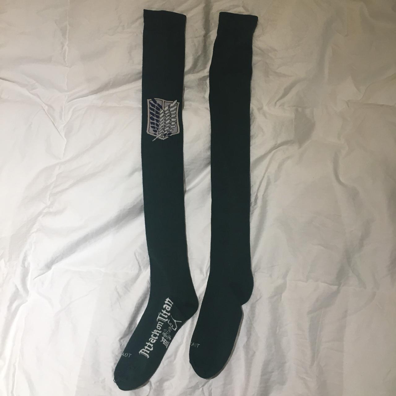 hot topic attack on titan thighhigh socks🧦 never... Depop