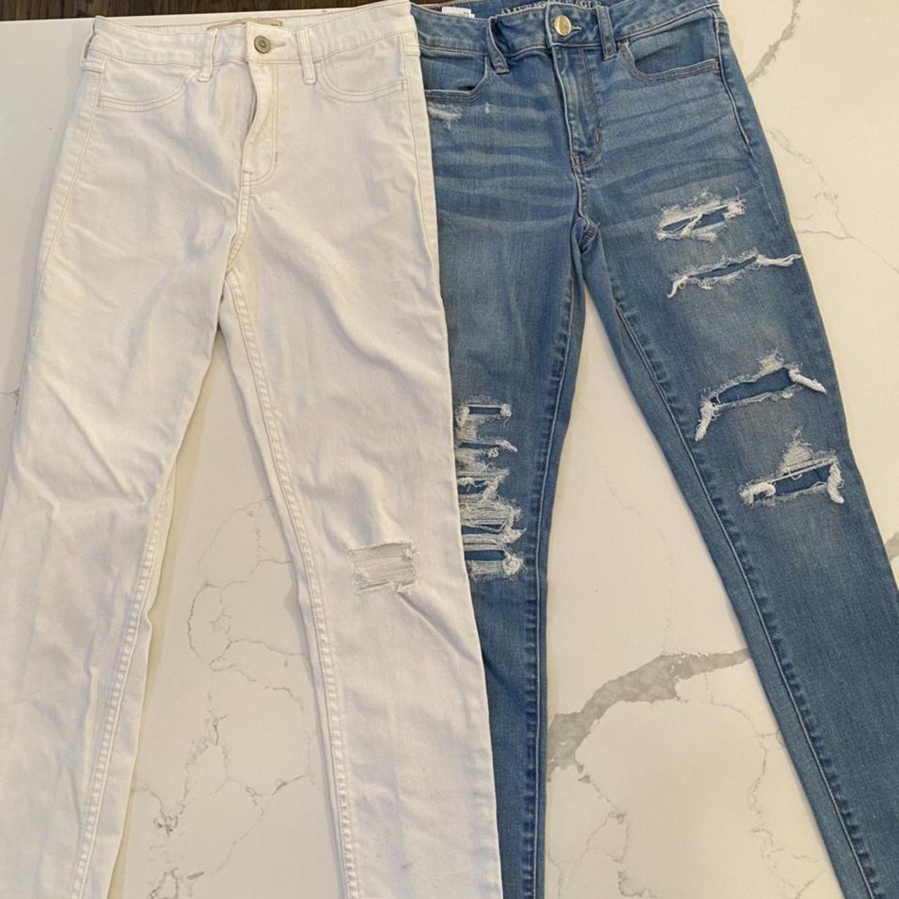 American Eagle and Hollister skinny distressed...