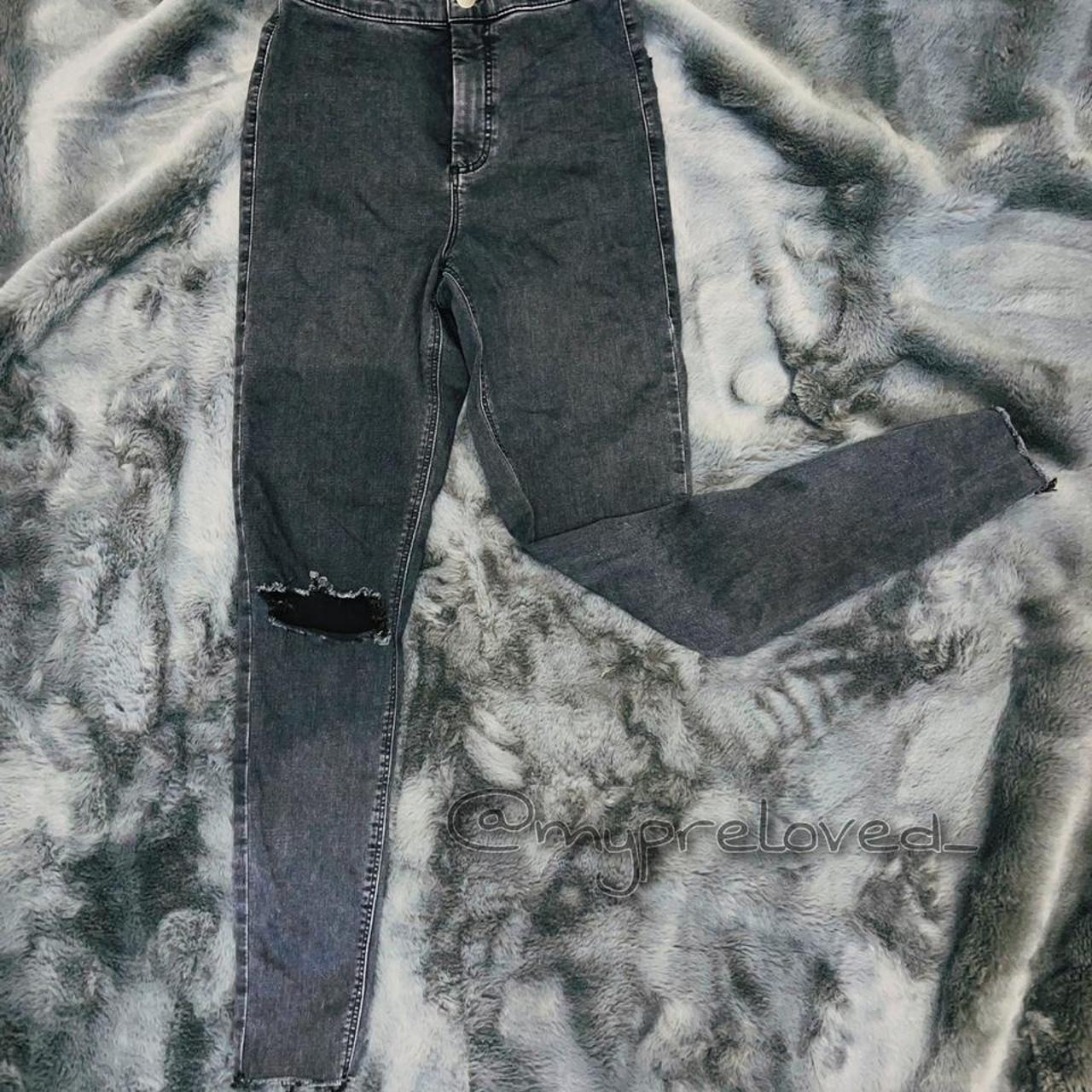 TopShop Distressed Grey Joni Jeans