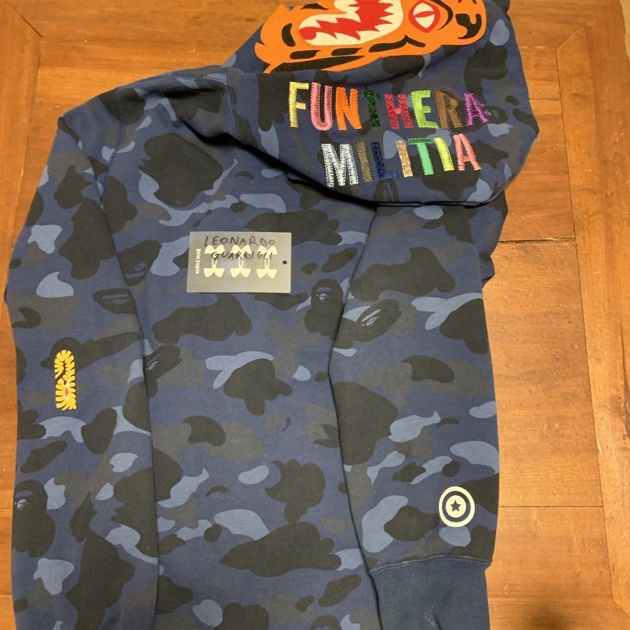 BAPE Color Camo Tiger full zip Hoodie Blue Depop