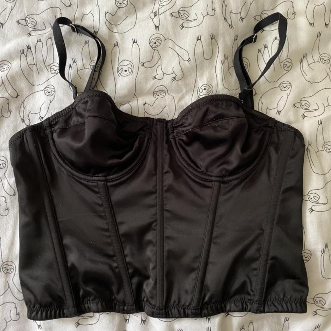 urban outfitters corset!! ayla black satin corset... - Depop