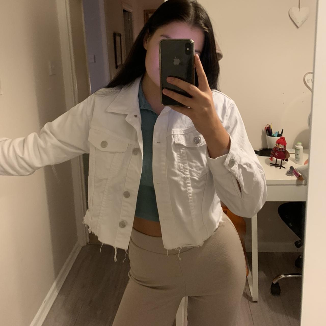 zara white cropped jacket