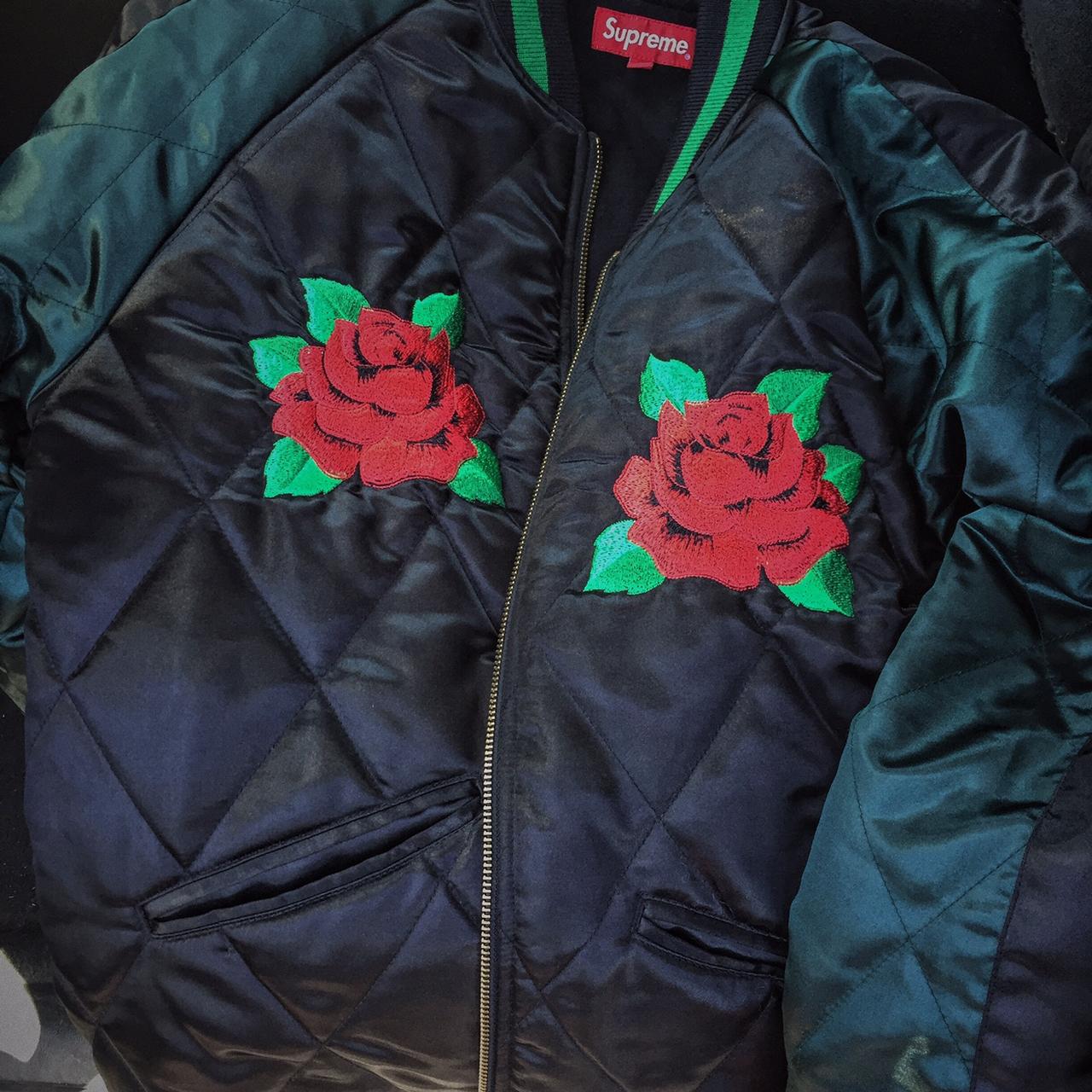 Supreme Satin Quilted Rose Bomber FW 2013, Sz.