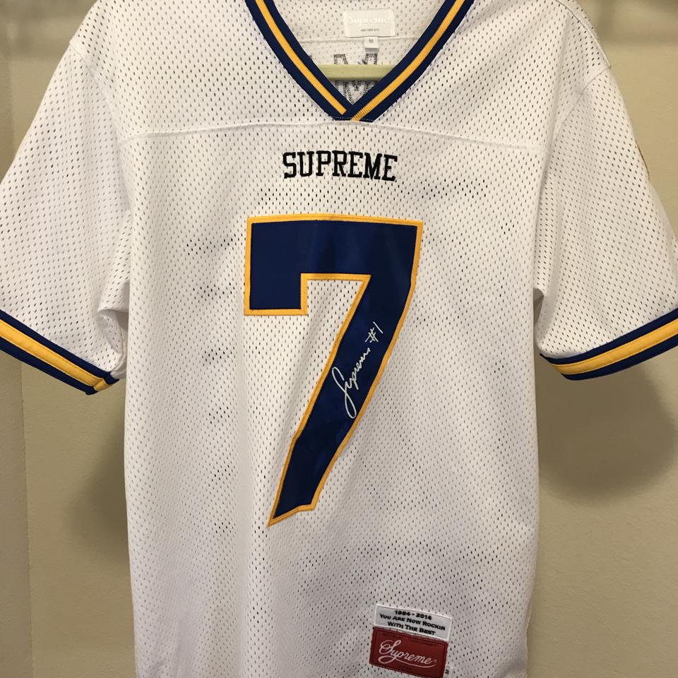 Supreme Hail Mary jersey in white. - Depop