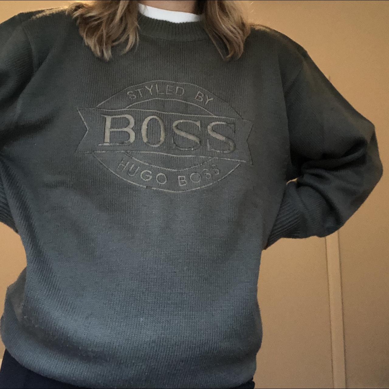 Khaki hugo deals boss jumper