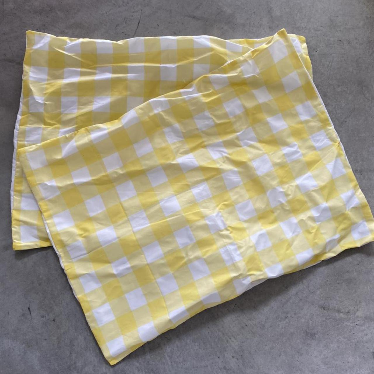 yellow gingham pillow