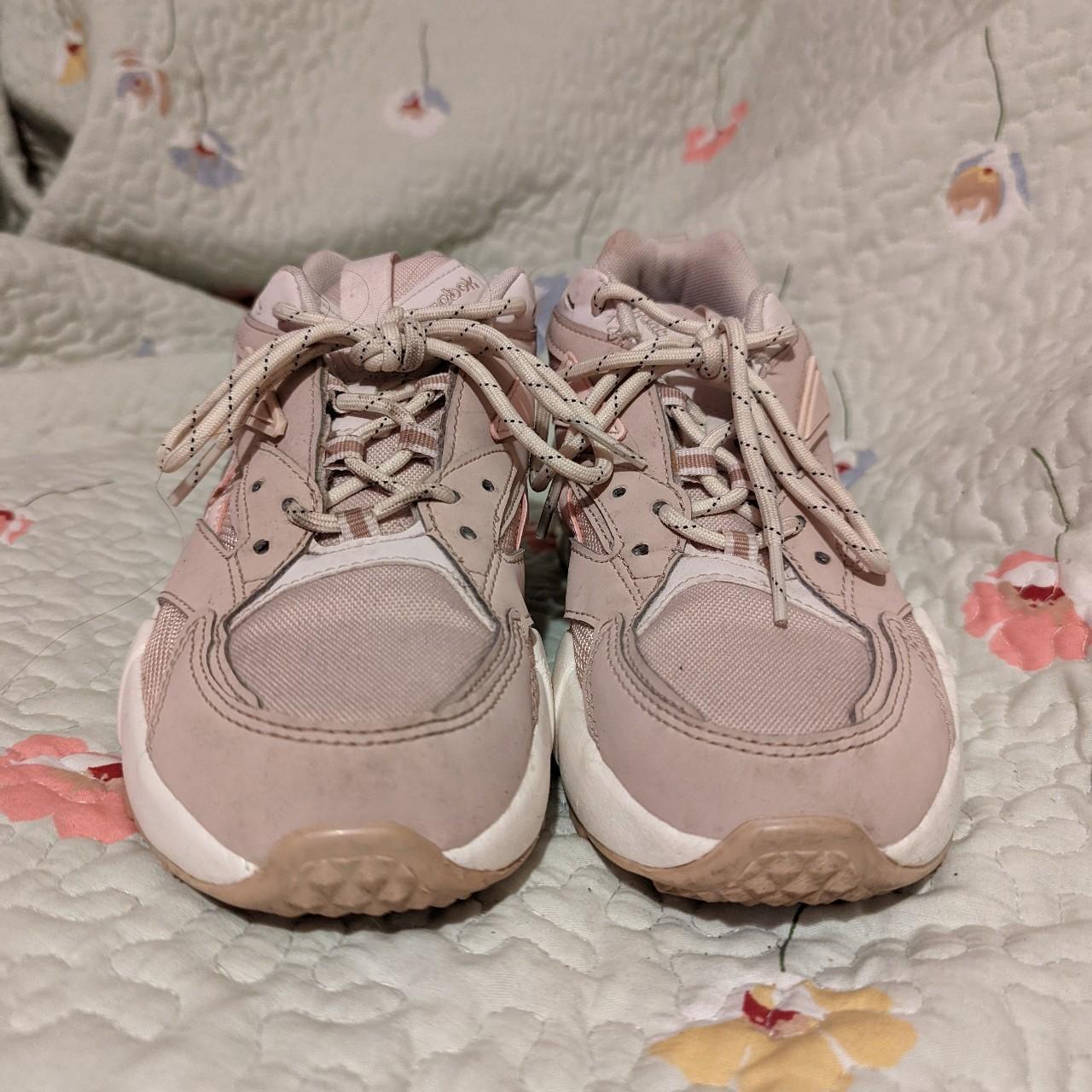 Really pretty Reebok trainers in a dusty rose... - Depop