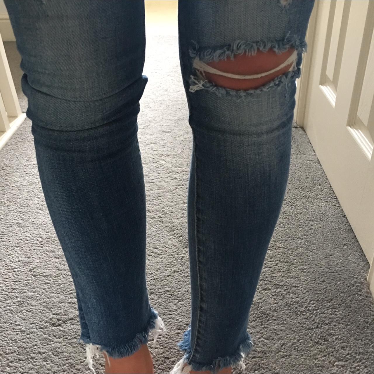 Zara frayed clearance jeans