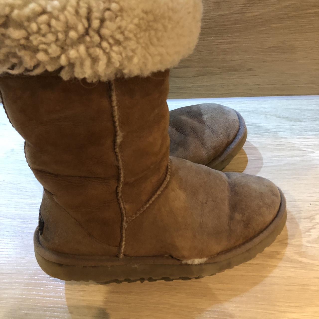 Tall uggs folded sales down