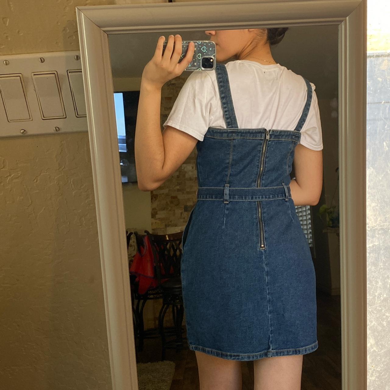 cute and simple jean dress from hollister . Depop