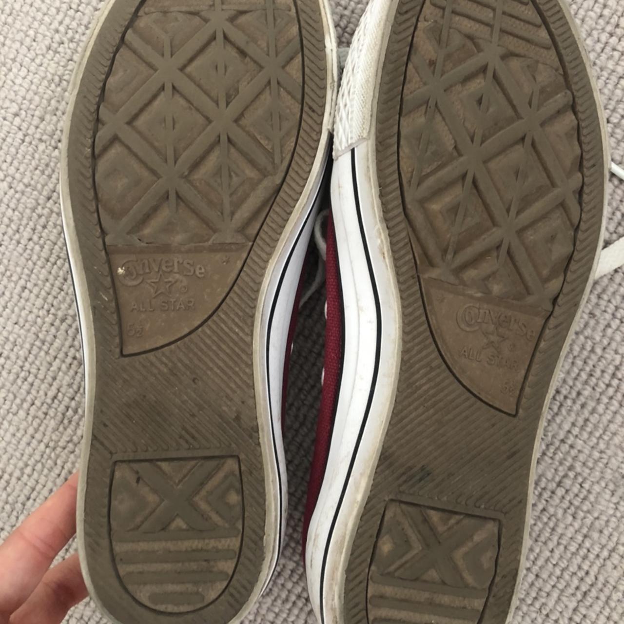 white converse trainers size 5