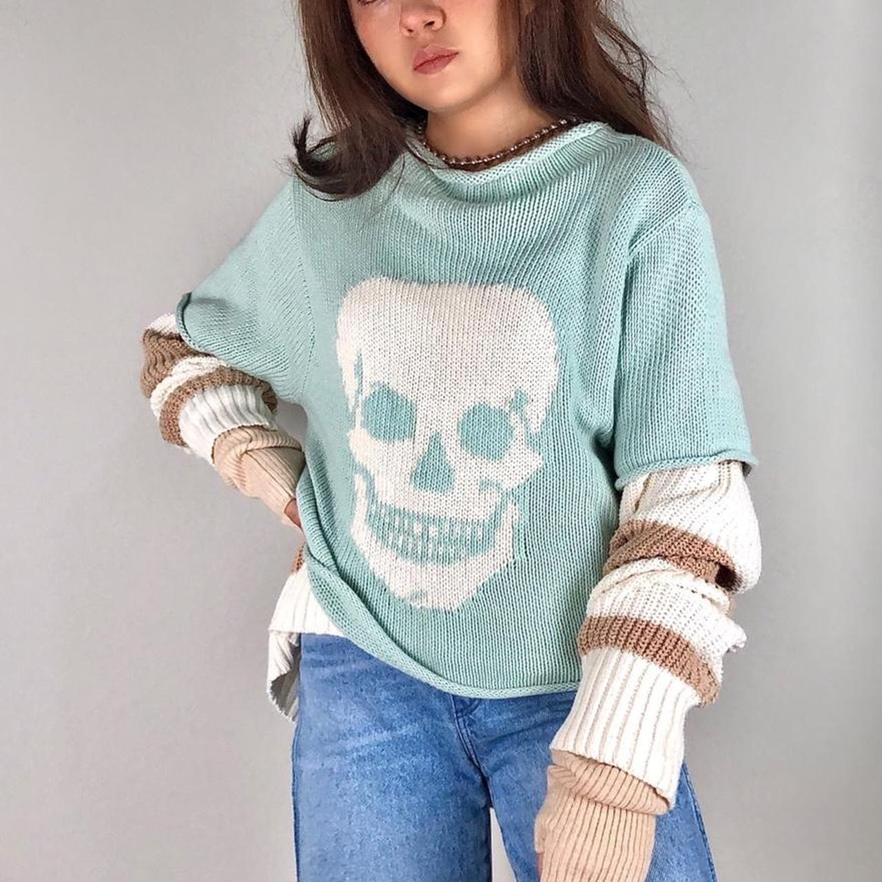 💘✨☠️ WinterMint Skull-Sweater Vest ☠️✨💘,