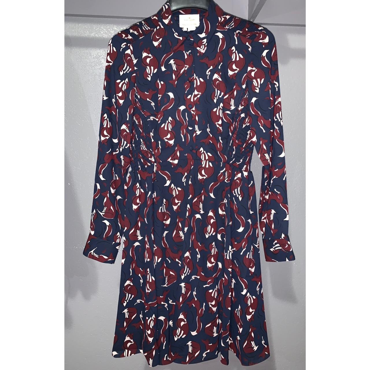 HOT Foxes Smocked Dress Kate Spade Foxes Dress Kate Spade