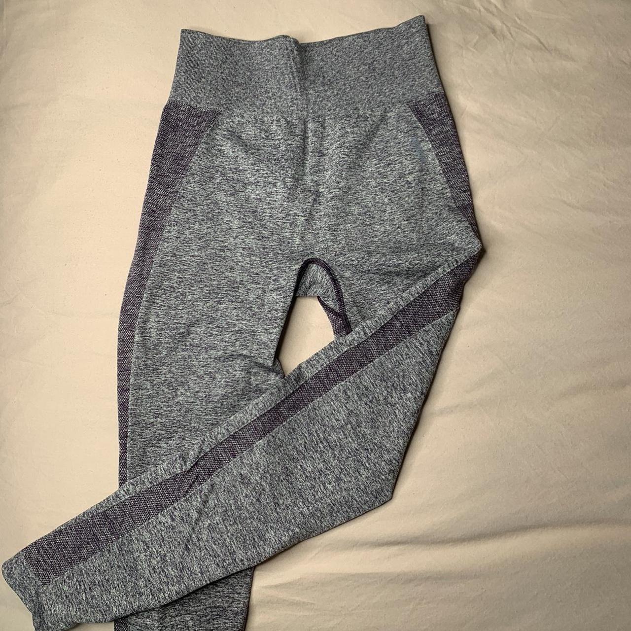 Gymshark fleck high waisted leggings in purple marl... - Depop