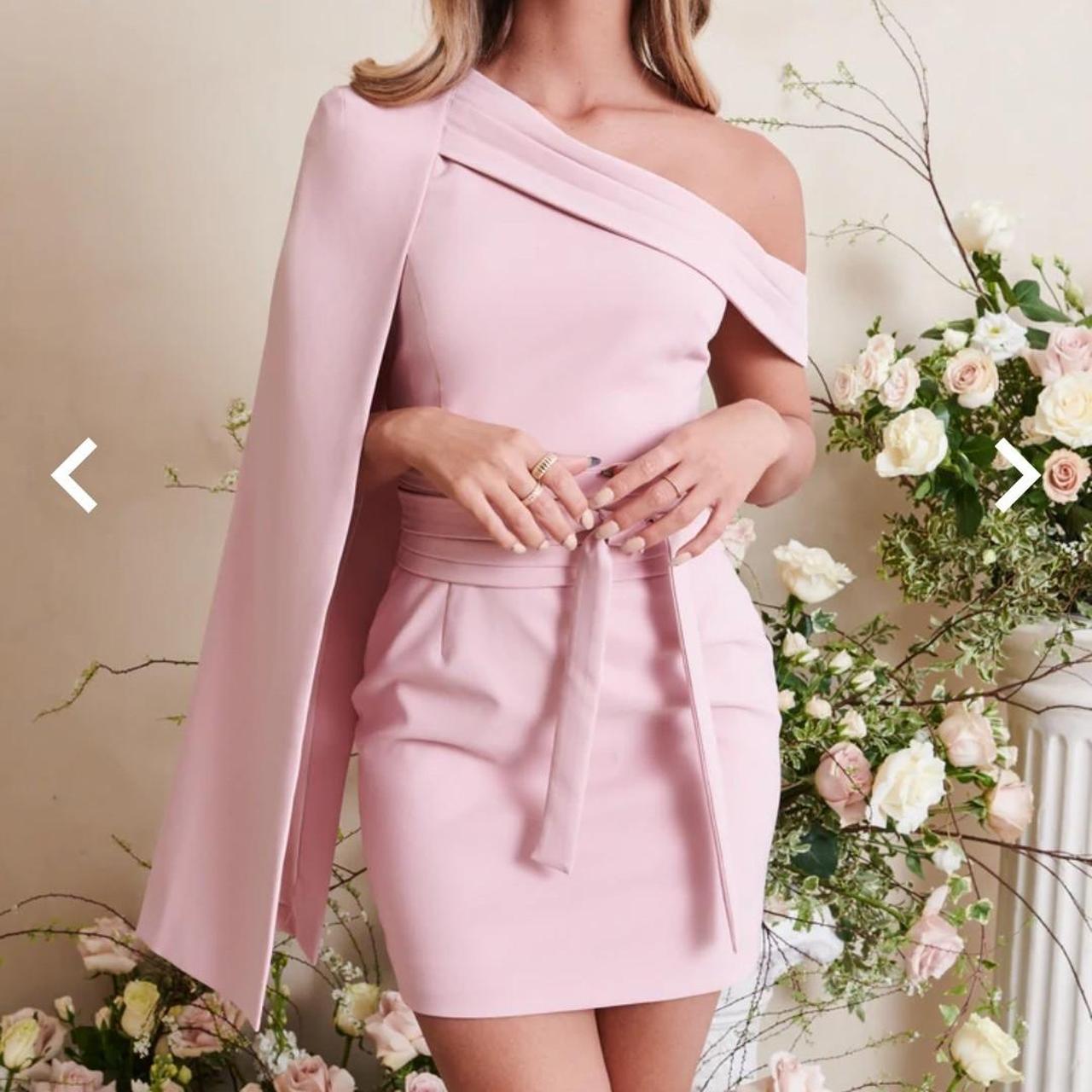 Lavish Alice Off Shoulder Cape Mini dress in