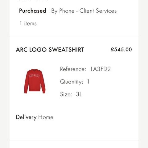 Supreme x Louis Vuitton Arc Logo Red Sweatshirt – Crepslocker