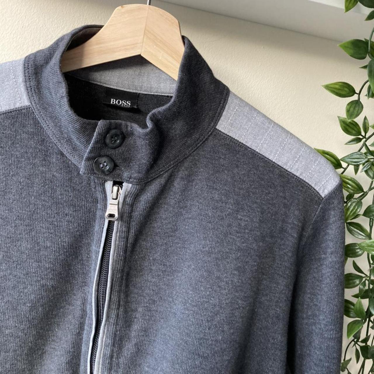 hugo boss zip up cardigan