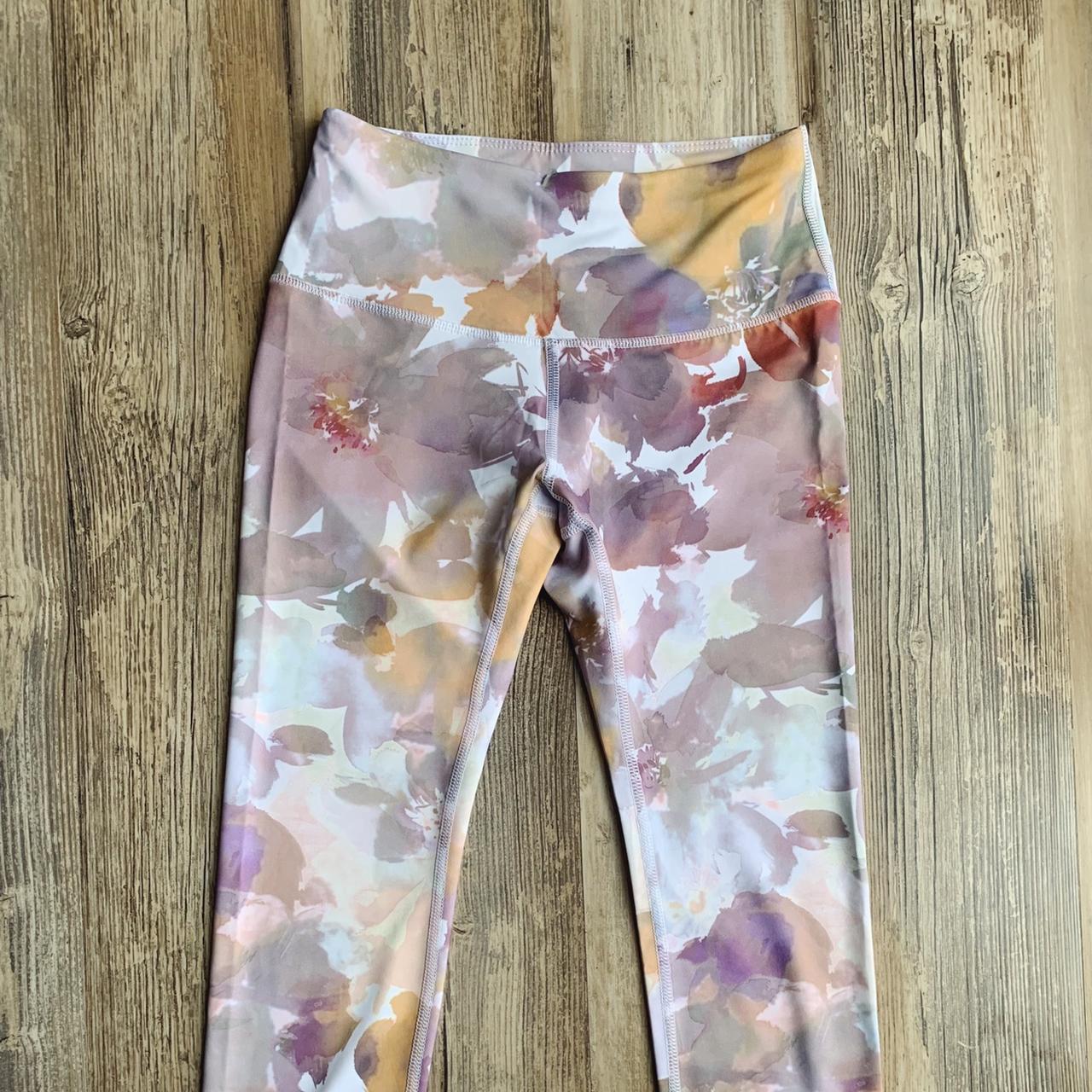 NWOT floral watercolor Apana yoga pants - Depop