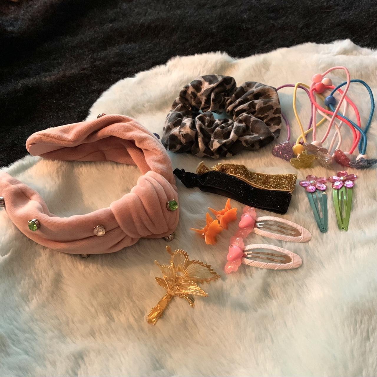Brand new hair accessories bundle. Includes a pink... Depop