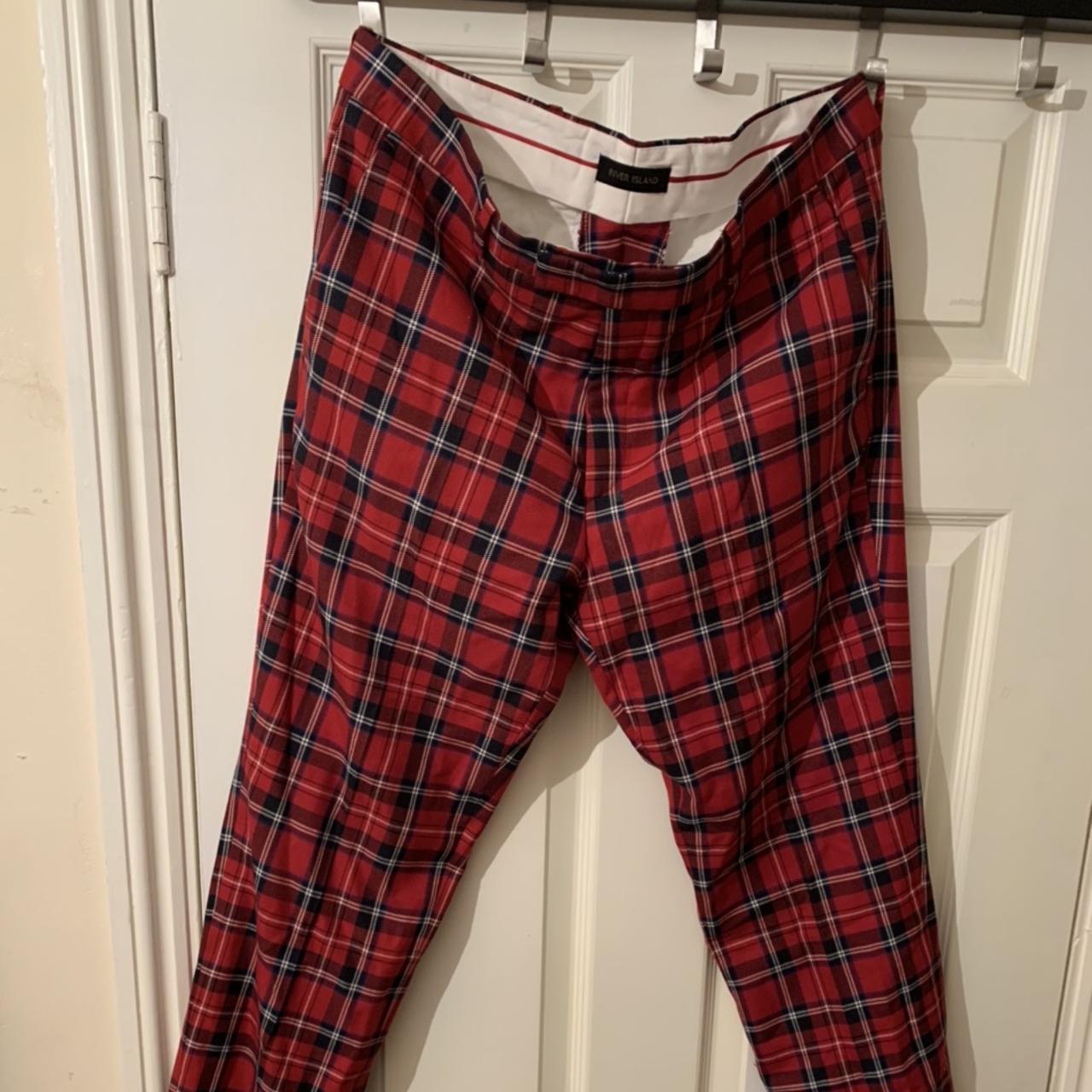 Buy Men's Red Tartan Pants / Slim Fit Men's Pants / Men's Plaid Fabric  Pants / Retro Style Men's Pants Online in India - Etsy