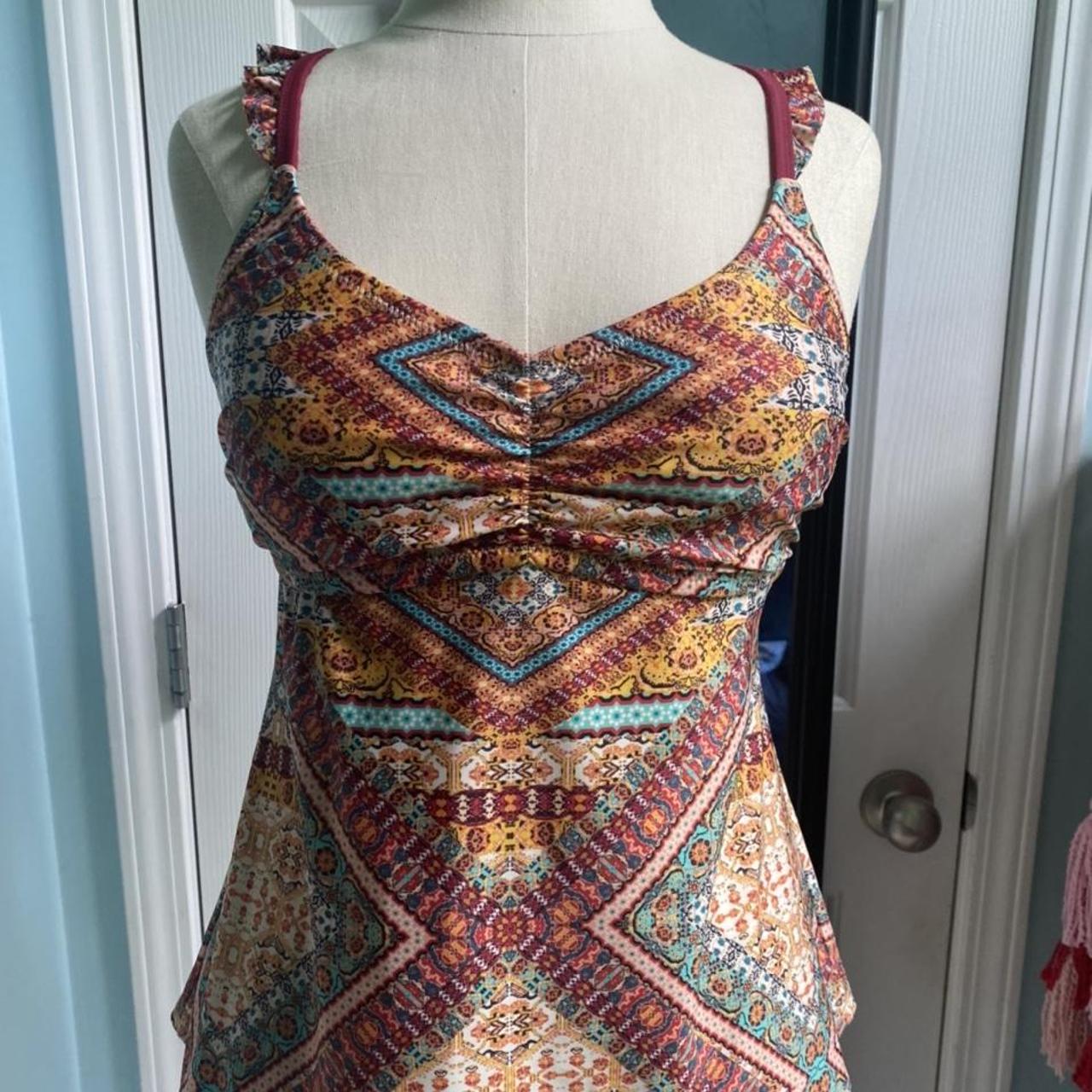 Jessica Simpson paisley print tankini top, size... - Depop