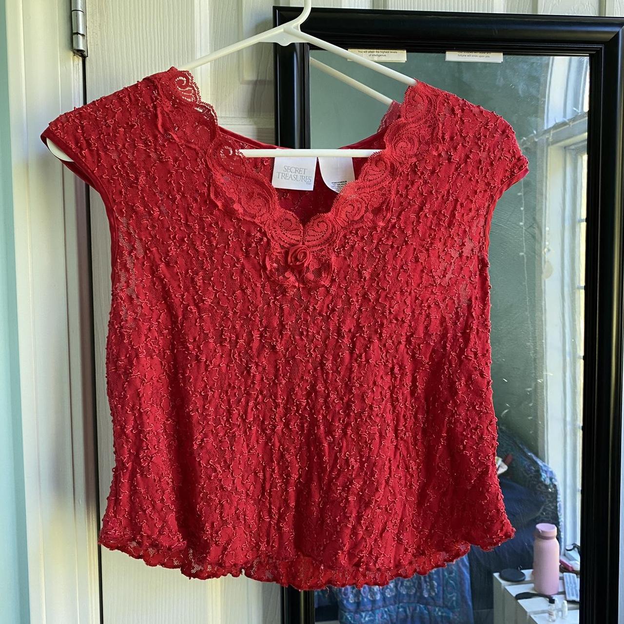 Secret Treasures Women's Red Vest-undershirts