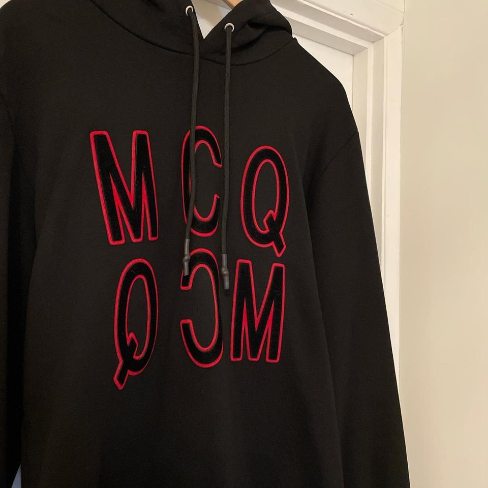 Mcq velvet 2024 logo hoodie