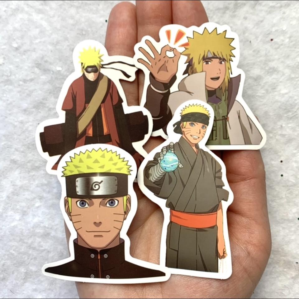 A lot of 14 Naruto anime stickers for your laptop, - Depop