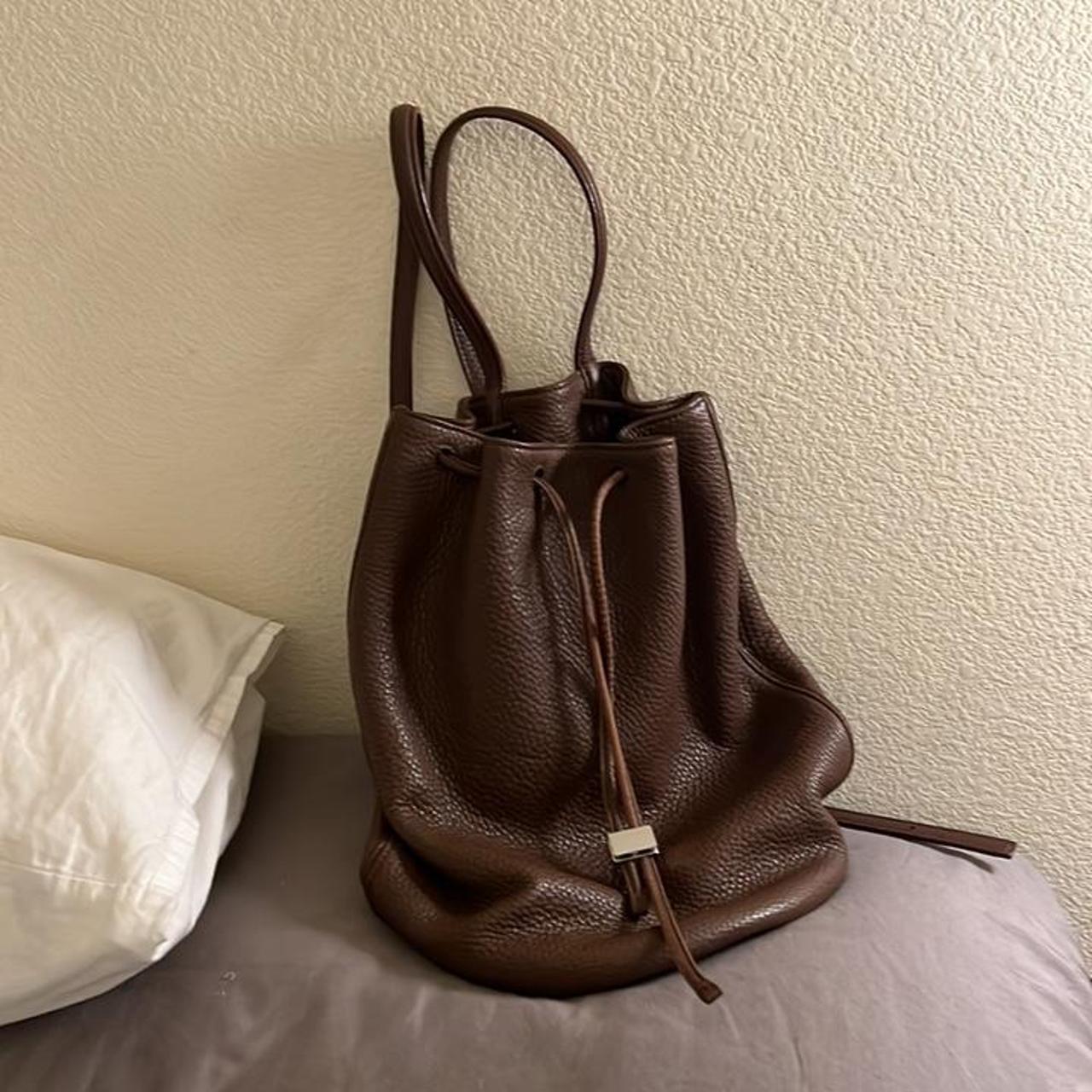 Aritzia Women's Brown and Burgundy Bag | Depop