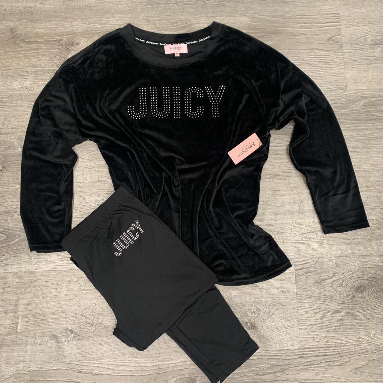 NWT Juicy Couture Black Rhinestone Embellished