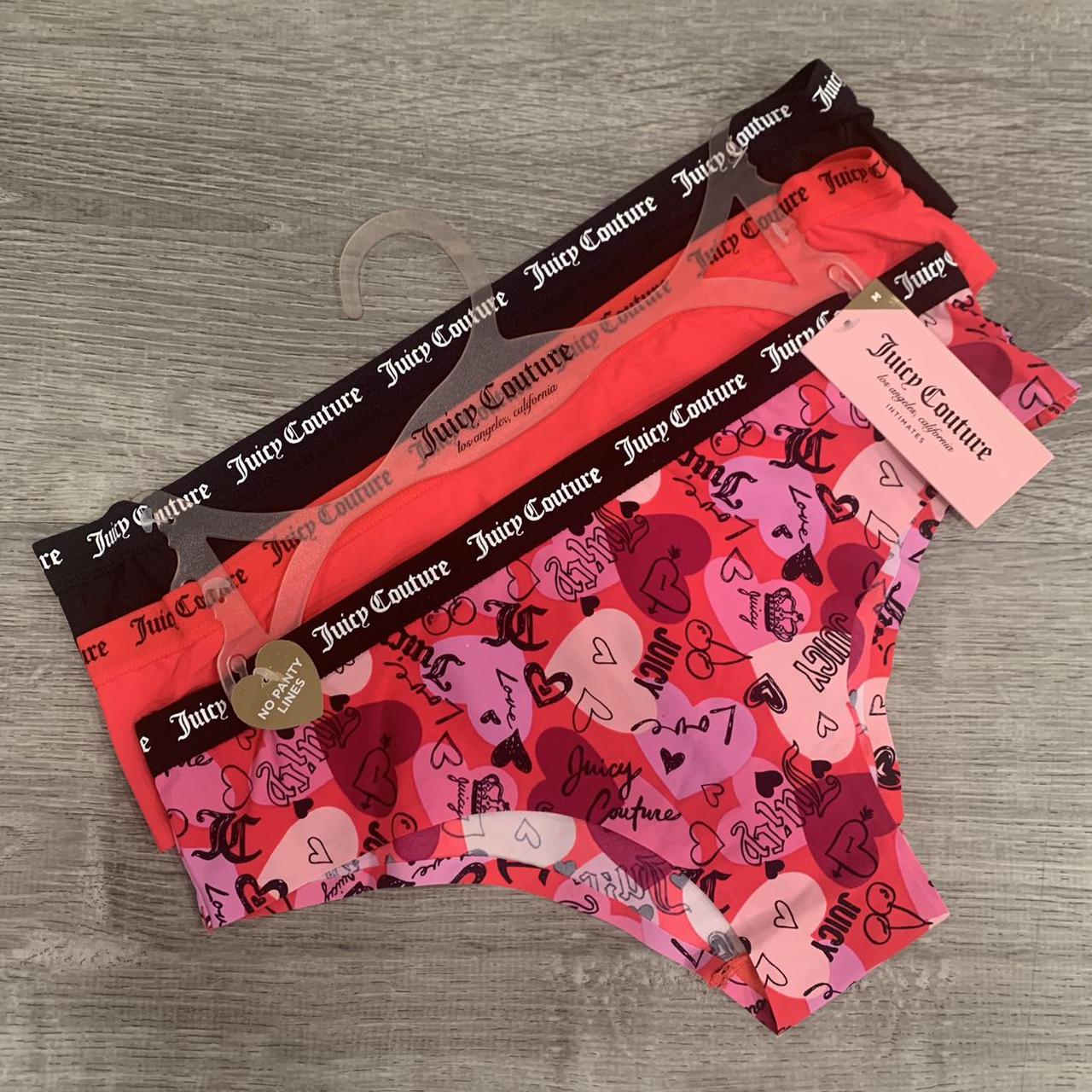 NWT Juicy Couture 3 Pack No Panty Line Valentines