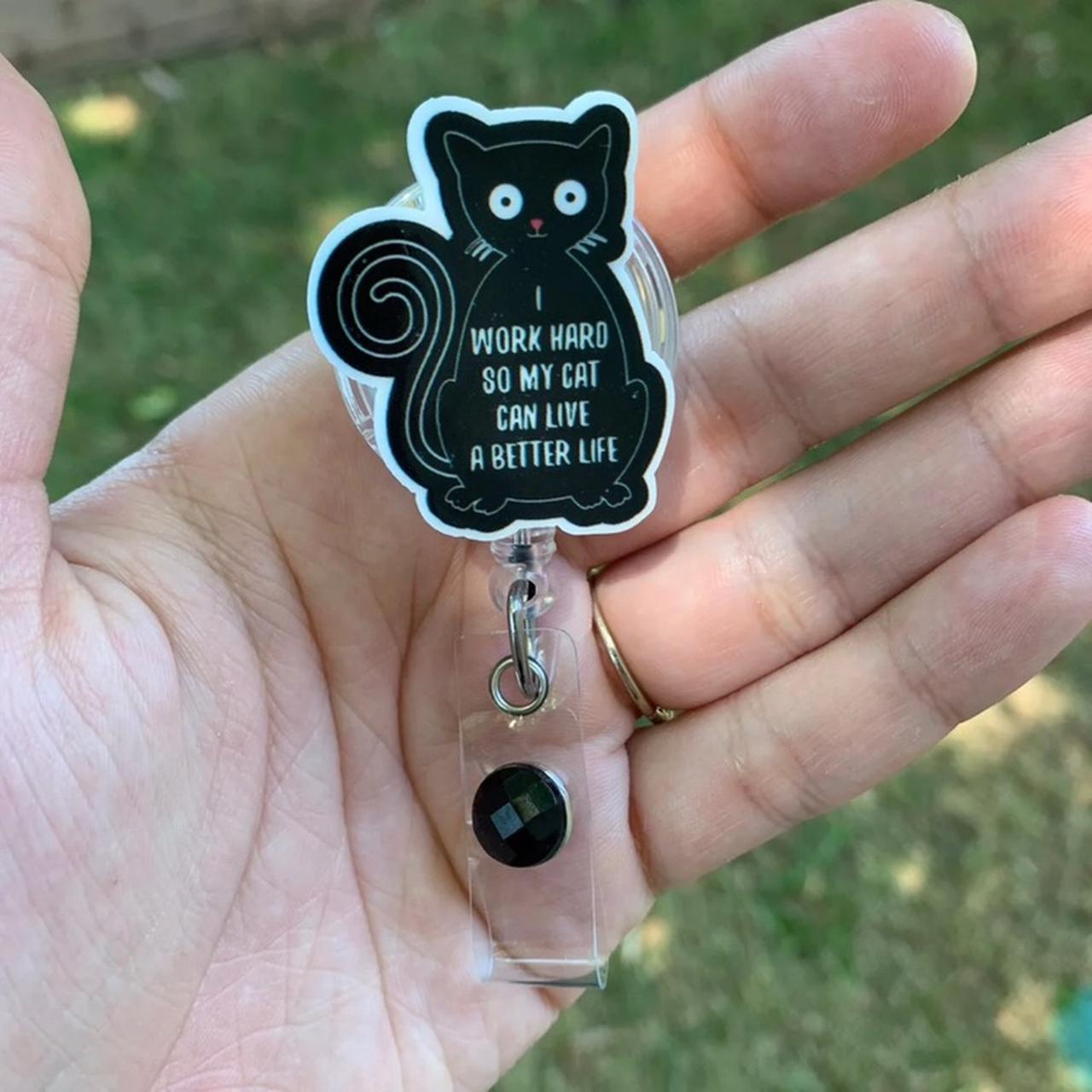 Black Cat badge holder