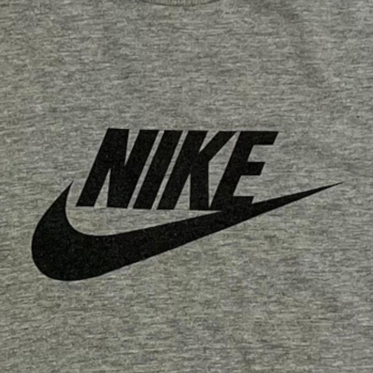 Grey Nike Spellout Single Stitch Printed T-Shirt.... - Depop