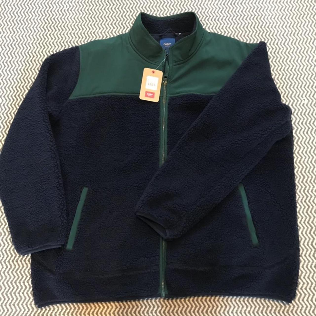 Cotton traders Sherpa fleece jacket 💚 never been... - Depop