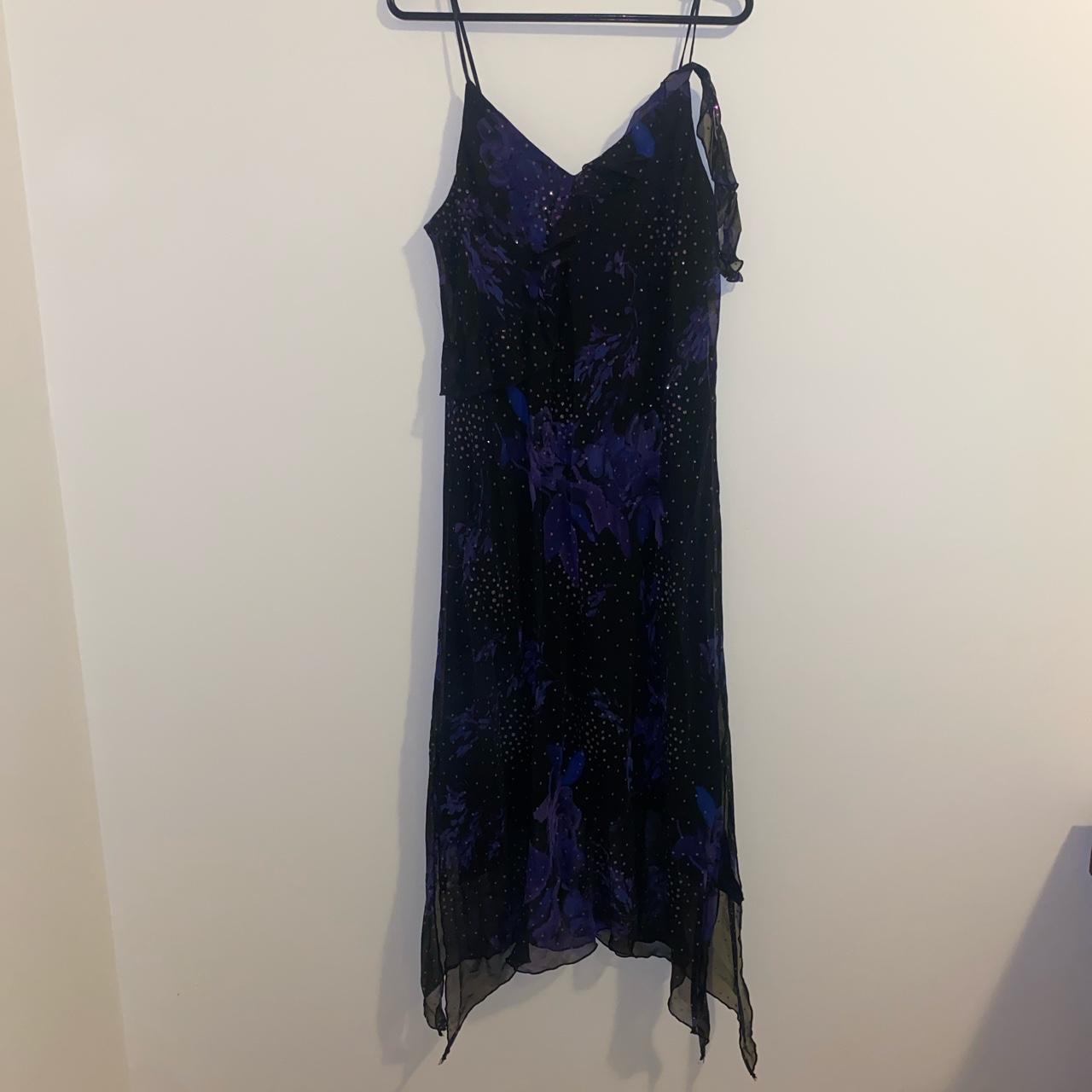 Vintage y2k purple sparkly dress by Undercover Wear... - Depop