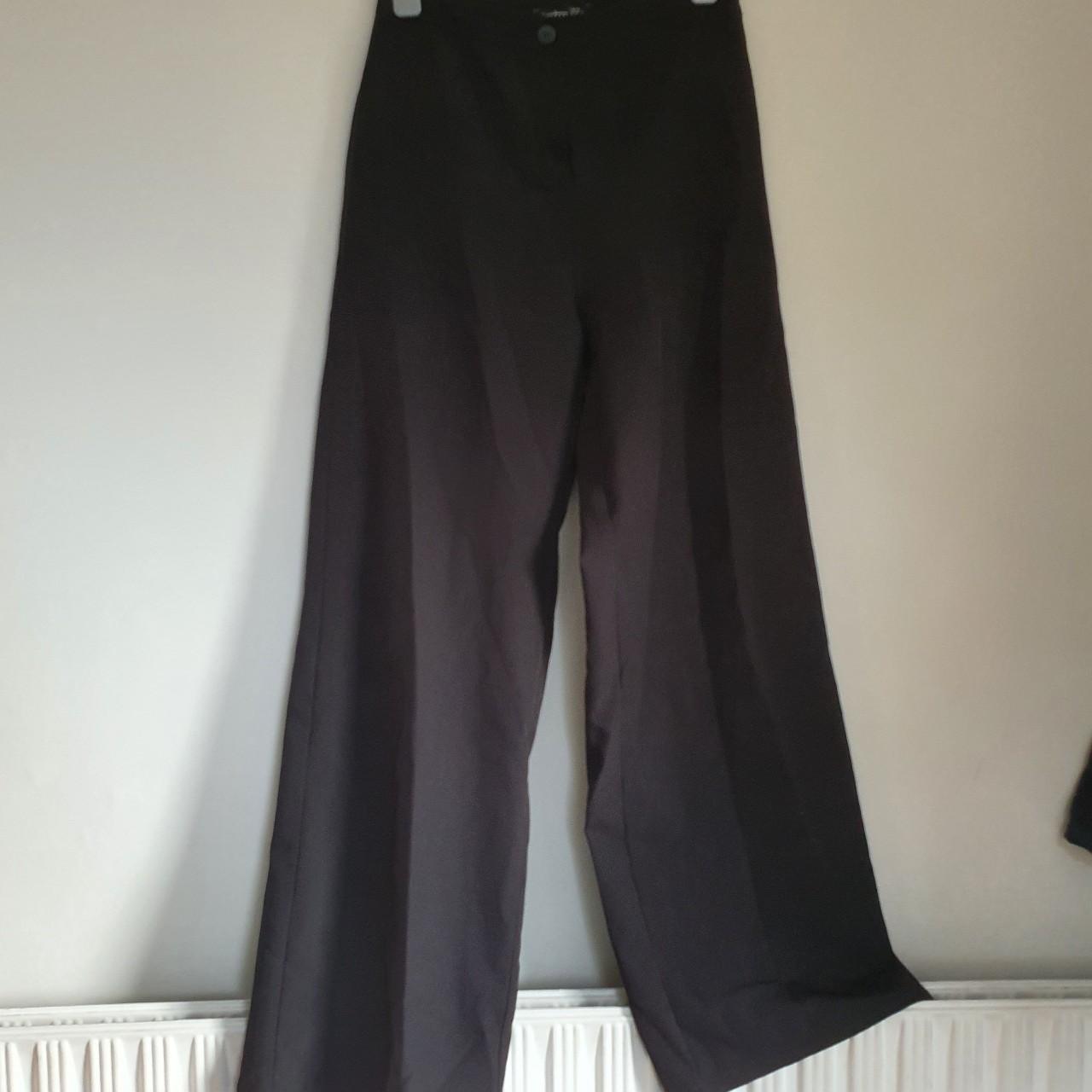 Shein wide leg black high waisted trousers. Great... - Depop