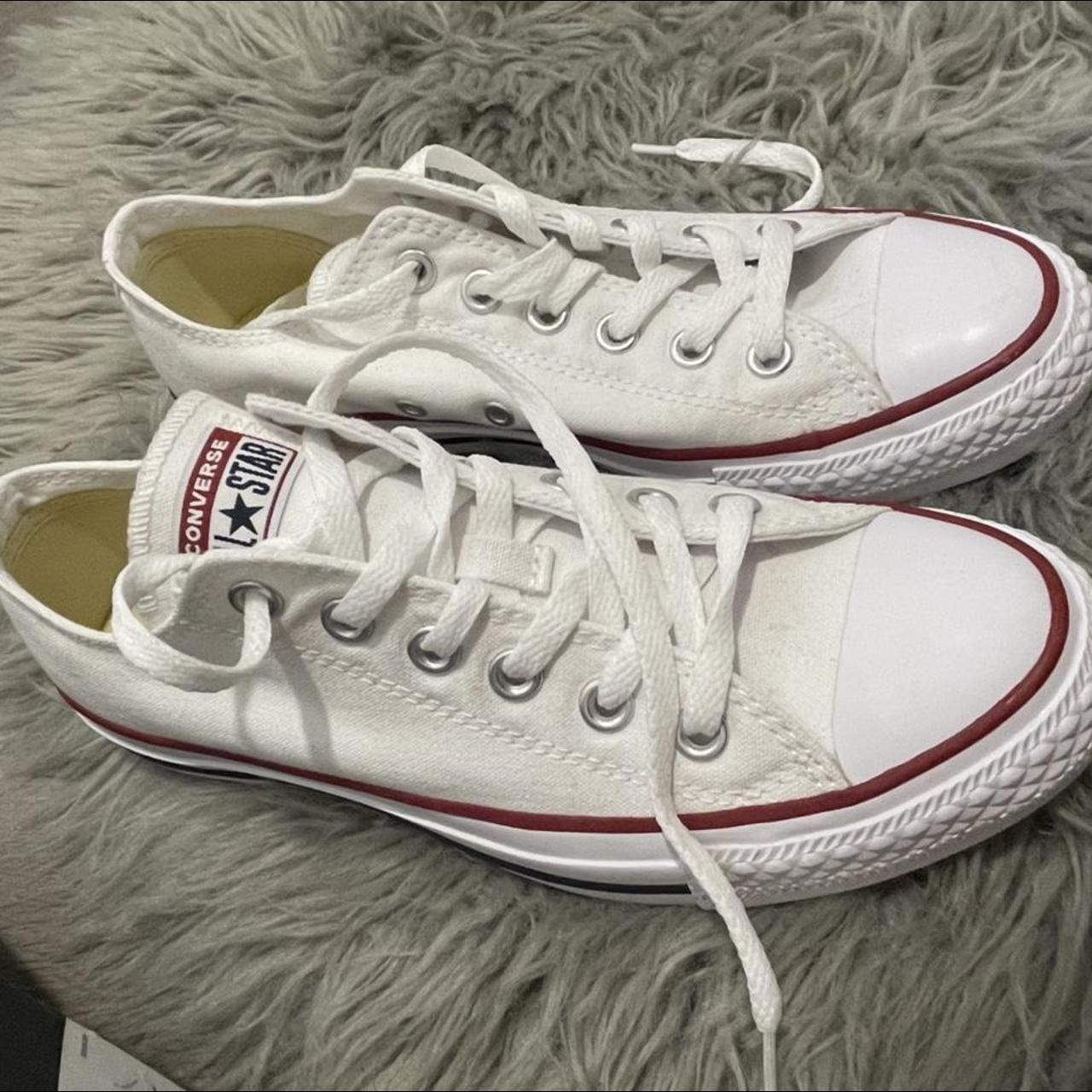 White All star converse, UK size 6, good condition... - Depop
