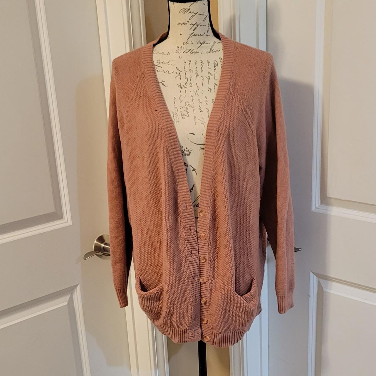 pink knit cardigan from top shop. has pockets!! us... Depop