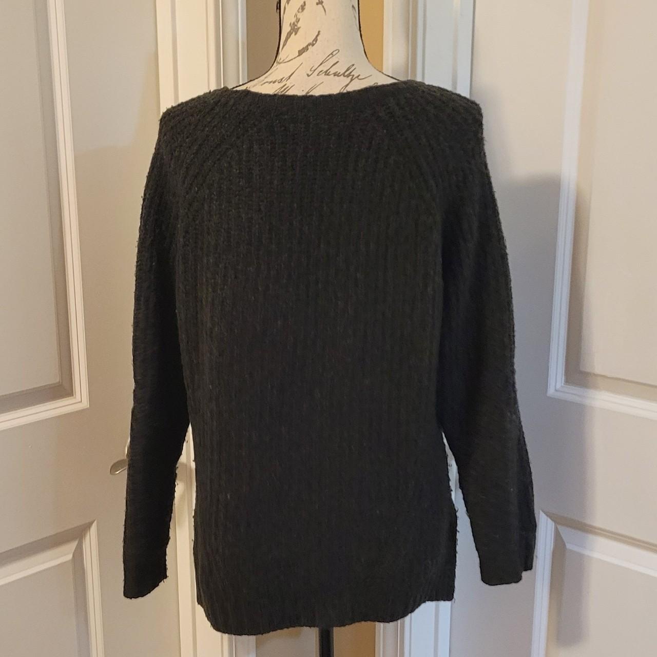 American Eagle Outfitters Women's Green and Black Jumper | Depop