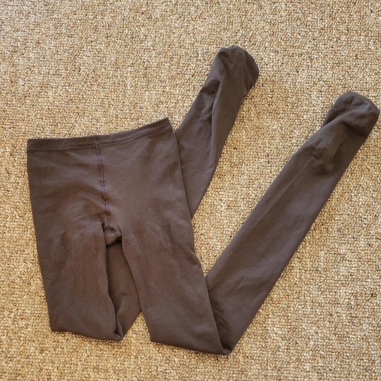 thigh solid grey tights. size small/medium - Depop