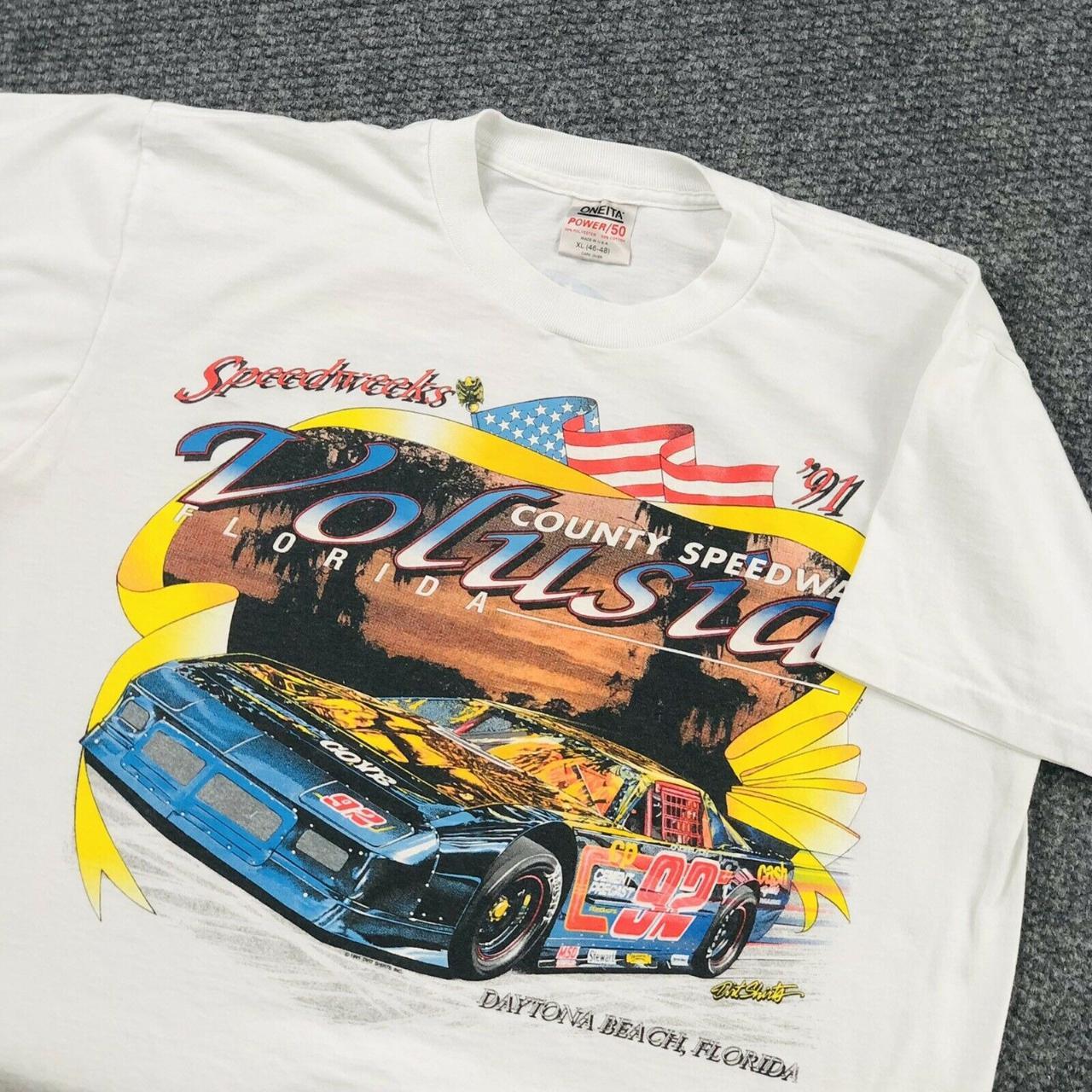VINTAGE 90s T Shirt XL Single Stitch NASCAR Racing