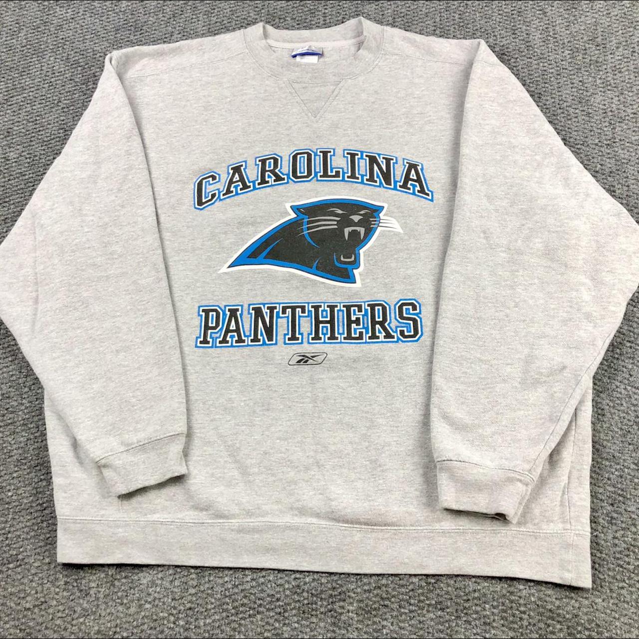 Vintage Y2K NFL Carolina Panthers Sweatshirt Faded - Depop