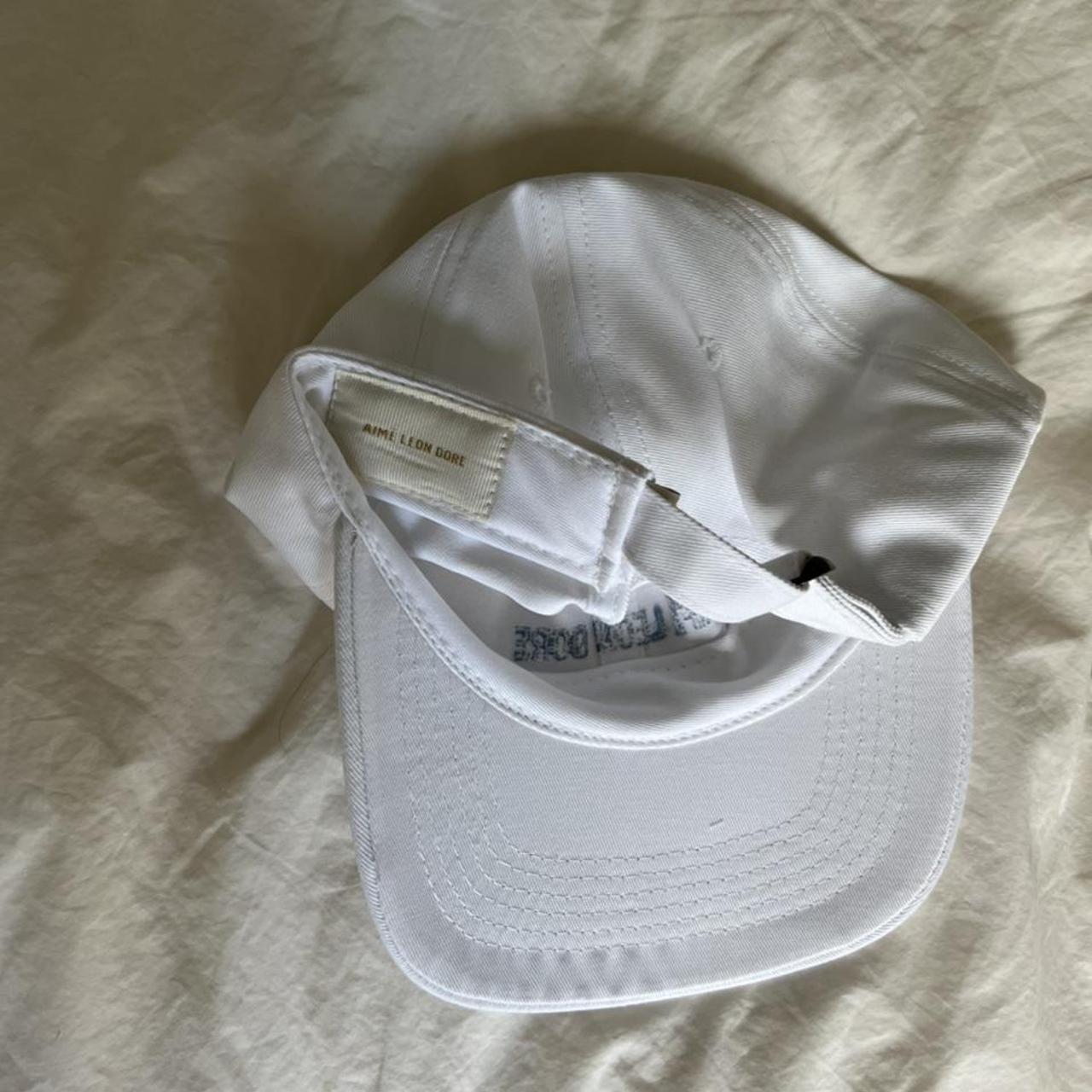 Aime Leon Dore Women's White and Blue Hat | Depop