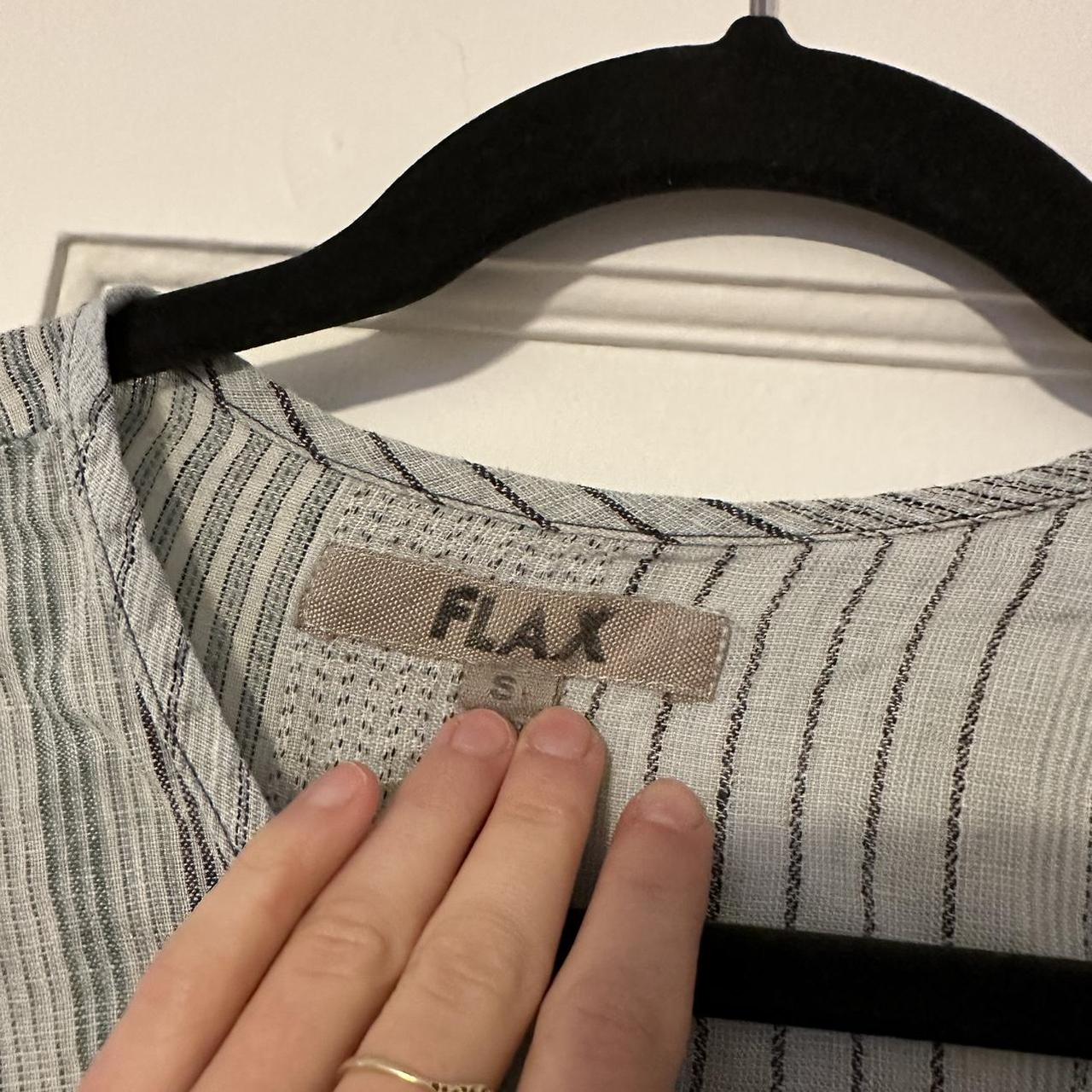 Vintage FLAX brand hemp blouse. Buttons up the... Depop