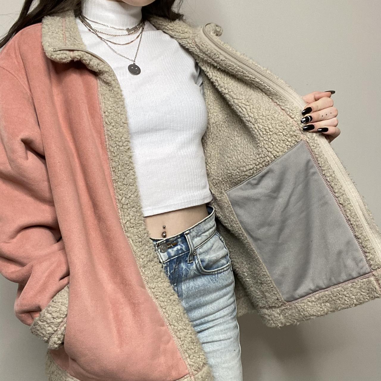 AMAZING light pink sherpa jacket! I can’t believe... Depop