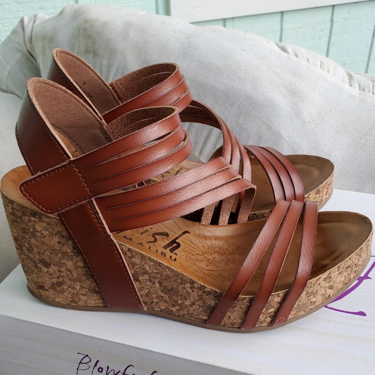 J. Crew Palma Brown Leather Strappy Sandal Wedges Size 7 | Strappy sandals  wedge, Wedge sandals, Wedges