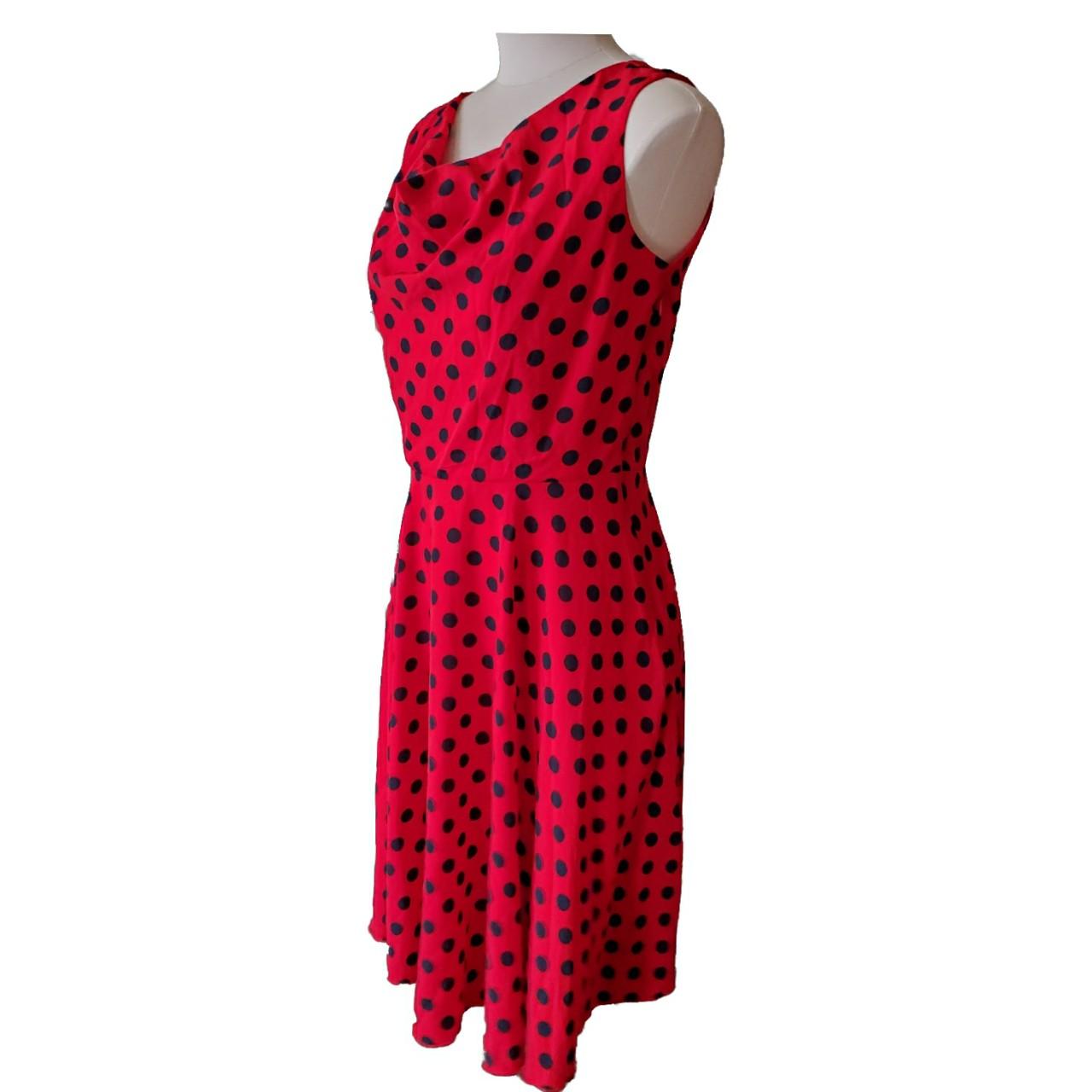 Enfocus Studio Women's Red and Black Dress Depop