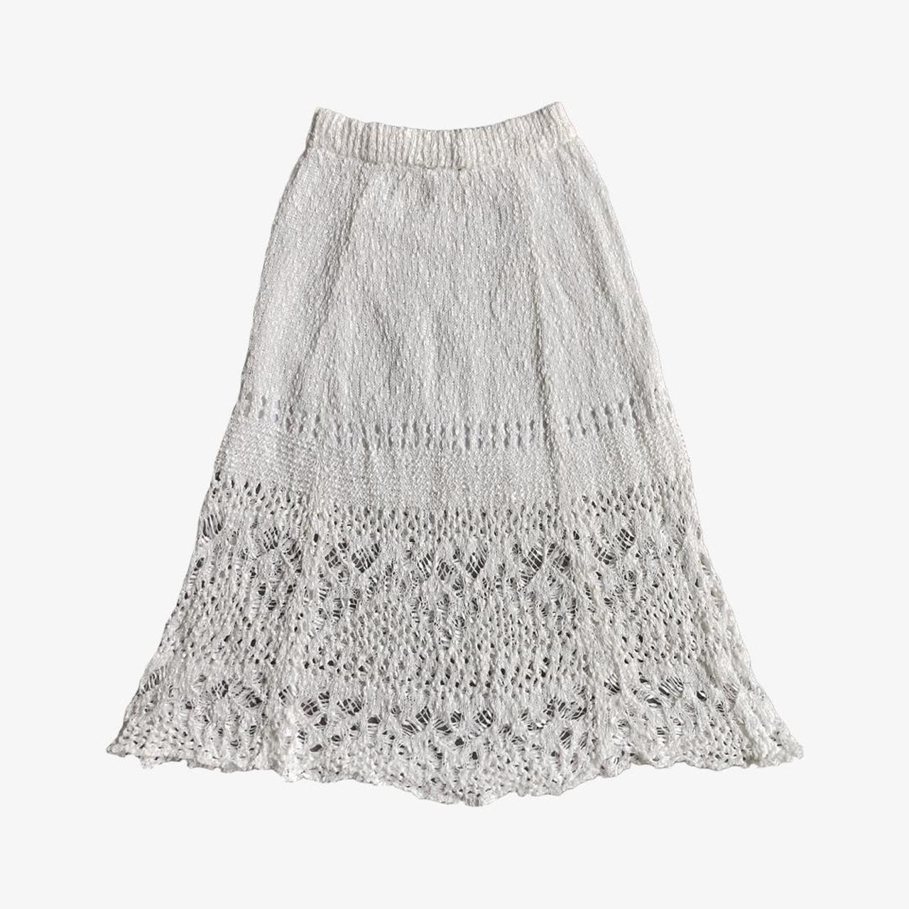 Product Image 1 - White Crochet Thick Knit Midi