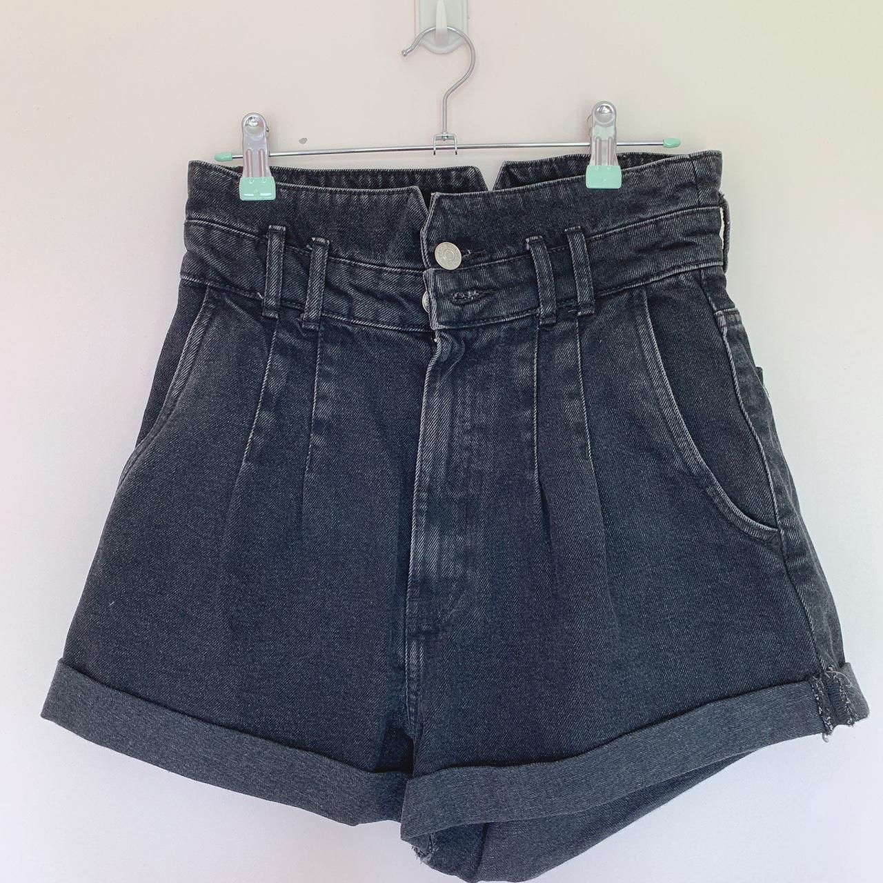 Zara high waisted black paper bag Depop